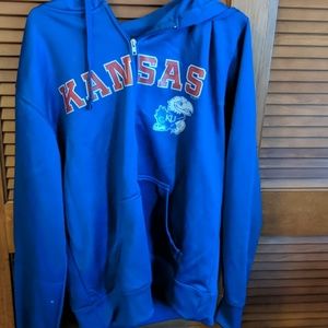 Kansas JayHawks Rock Chalk Graphic Hoodie Size L